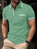 Letnie męskie sprzedaż golfowych sportowych przygody na zewnątrz Lapel Pocket Button Button Casual Business Polo Shirt 240430