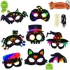 Autre organisation d'entretien ménager Nouveau 8pcs Halloween Diy Scratch Masks Magic Rainbow Color Kids Painting Gift Toys Party Favors Decora Dhrae