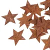 Figurines décoratives 50 pcs décorations de Noël pendentifs charms étoiles en métal pour l'artisanat bricolage
