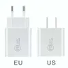 Qualité OEM 20W PD Type C USB C Chargers Charges Fast Charge EU US Adaptateur Mobile Phone Mobile Phone Power Tourn Charger pour iPhone 15 14 13 12 11 Pro Max et Samsung Phones