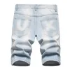 Shorts masculins 2023 Été Nouvelle Fashion Mens Ripped Jeans Short Bermuda Coton mince Shorts décontractés Brevis de denim respirant Taille masculine 28-42 J240510