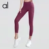 Mujeres Alinear Leggings Leggings laterales pantalones cortos de bolsillo de empuje de la cintura lateral de bolsillo sin costura