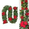 Fleurs décoratives 2,7 m de LED Light Christmas Rattan Couronne de luxe Décorations Garland Decor With Lights Mariage de fête à la maison