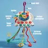 2pod Tealers Toys Montessori Sensory Development Baby Toy Trought String Pinger Training Training Раннее обучение образованию зубы BPA бесплатно 1-3Y D240509