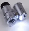 Microscopio mini 45x portatile regolabile con microscopio mini ingrandimento a 2 LED con funzione di controllo banconota portatile 60x FLA7260501