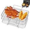 Kitchen Storage Air Fryer Rack Dehydrator Toast Food Grill Multi-layer Accessories Safe And Fine Mesh Barbecue Basket