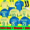 24/25 Brazilië voetbaljersey L.Paqueta Neymar Vini Jr.P.Coutinho Richarlison voetbalshirt G.JESUS T.SILVA BRUNO G. PELE CASEMIRO 2024 MANNEN VROUWEN KIDS KIT SETS Jerseys