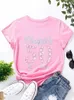 T-shirt pour femmes Y2k Slves Shirt T-shirt Summer NOUVEAU CHAPITRE 50 EST 1972 50th Birthday Gift Letter Imprimé t Casual Round Neck Womens Top Y240509