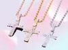 Ice Out Square Zircon Men's Pendant Collier Rock Street Hip Hop Jewelry Trois couleurs pour Gift8707491