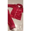 Toddler Baby Boys Girls Girls Velvet Pajamas Set Kids Hiver Holiday Clothing Costume Ajouter votre nom de texte Sleepwear personnalisé 240507