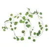 Dekorativa blommor 1 st 2,0 m Artficial Vine Green Plants Leaf Hanging Decor Rattan Liana Wall Leaves For Home Party