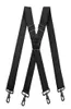 Heren zware werkzaamheden Suspenders 38 cm brede xshape met 4 draaiknop haken verstelbare elastische fietser snowboard broek braces9817463