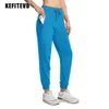 Kefitevd Summer rapide pantalon sec femme étanche pantalon de randonnée respirant pantalon de course extérieur léger poches à fermeture éclair 240508