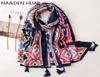 Lenços 2021 ladies moda aztec borla com viscose shawl lengo mulheres mulheres de alta qualidade roubam bufanda muçulmana hijab snood 18090cm3544223