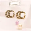 Orecchini per borchie Ear Designer Classista Charm Charm Vintage Gold Placted New Pearl Diamond Luxury Brand con box Delivery Drople Delivery Otnf7