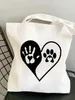 Sacchetti per la stampa leopardo stampa cani da donna tote tela spalla grande cartone animato eco di drogheria shopper borse