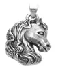 Antika Gümüş Kaplama Kesme At Başı Hayvanları Charm Kolye Kolye için Uygun Hediyeler için El Yapımı Takı 4782865