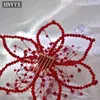 Clips de cheveux Hnyyx mariée mariée Crystal Peigl Rhineston Hairclip Red Beded Hairpin Accessory Women Fashion Jewelry Accessoires A172