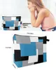 Sacs cosmétiques Blue Black Grey Patchwork Résumé ART SAG MAVALUP MÉDEVAL SAG SAG