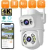 IP -Kameras 8MP PTZ IP -Kamera Dual Objektiv Multi View Human Detection Intelligente Nachtsicht WiFi Bluetooth Verbindung Überwachung Kamera ICSEE D240510