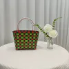 Plastic Handmade Diy Bag Woven Bag Vegetable Basket Gift Children's Bag Small Square Bag Woven Basket Bag Handbag