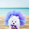 Vêtements pour chiens vêtements pour animaux de compagnie flexibles robe accrocheur des vêtements violets respirants confortables