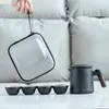 TeAware Setleri Tianview Seyahat Çay Seti Taşınabilir 1 Teapot 4 Cups Japon Açık Mekan Hızlı Kupası Depolama Çantası