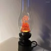 Lâmpadas de mesa Casifer Vintage Night Light Cartoon Anime Sem chama Lâmpada Decorativa Candle de querosene com botão para o quarto