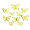 Другое мероприятие вечеринка поставляет новый DIY STAM GOLD PINK BUTTERFLY TOPPER