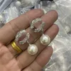 Femme C oreille de luxe Stud Hoop Oreing LETTER CCLIES Brand Designer Femmes Gold Ored Oreads Chanells Pearl Jewelry 876