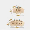 Toys Cat Hunt Toy Chase Mouse Solid Wooden Interactive Maze Brain Game Game Pet Hit Hamster avec 3/5 Holed Hole Catch Mite Catnip