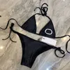 Designer Bikini Swimwears Women Sexy Swimsuits Letter Print Split Bikinis Summer Beach Bathing Suits Ladies Backless Swimwear