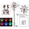 Nuenun Metal extérieur - Éclairage LED saisonnière multicolaire Boule en verre à énergie solaire avec spinner cinétique Double direction pour le jardin de pelouse de patio