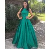 Dark Green Ball Evening Sequined Sash Graduation Dresses Jewel Ruffles Satin Party Gown for Girl Long Train Prom Dress M99 0510