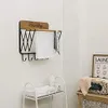 Wall Mounted Accordion Laundry Rack 3 Bars 5 Hooks Retractable Drying Clothes Towels Space Saving Design Stylish Wood 240510