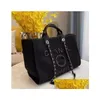Autres sacs Designer Classic Evening Luxury Handbag Fashion Perle Brand Label Backpack Womens Beach Handbags Purse Femmes Canvas Hand Dhmce