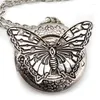 Подвесные ожерелья антикварные сердца бабочка
