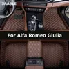 フロアマットカーペットSaasleカスタムカーフロアマットAlfa Romeo Giulia Auto Carpets Foot Coche Accessorie T240509