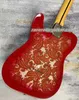 En stockage rose rouge paisley guitare électrique Humbucker Pickup Maple Necd Mapleard INCLAY INCLAY 3 SALDES BRIDGE VINTAGE TUNTERS