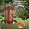 Bird Feeders na zewnątrz Kummingbird Latterns Outdood Waterproof Wiszący Dekor Garden Dekor Prezenty Kobiety Mom Babcia Metal Dekoracja słoneczna na zewnątrz na podwórko, patio, trawnik,