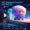 Projectors HY320 4K Projection Beam 300 ANSI H713 Dual WiFi 2.4G/5G 1080P Home Theater Electronic Correction Beam Projector J240509