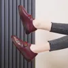 Scarpe casual signore in vendita 2024 piatti da donna di base quotidiano femmina pulsante stampare tondo tondo zapatos