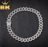 The Bling King 20 mm Prong Cuban Link Chains Collier Fashion Hiphop Jewelry 3 Row Rinestones Colliers Iced Out pour hommes Q11211446392