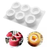 Bakning Mögel Silikon 6-länk Konvex kopp för kakchokladgelé Pudding Soap Mold Tool Kitchen Gadgets