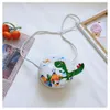 2024 Cartoon Dinosaur Crossbodybody New Children's's Fashionable Boys and Girls Zero Wallet Accessoires de maternelle Sac 78% Factory Wholesale