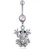 D0727 Frog Clear Ab Color Belly Navel Button Ring0123454426937