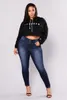 Jeans féminins 2024 Femme plus taille haute taille skinny denim fat maman L-5xl Qualité