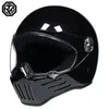 Dot Motorcross Motorcykel Vintage Helm Moto Racing Ride Full Face Chopper Retro Riding Casco All Seasons 240509