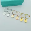 Brand d'origine coeur tf hoop stud 316l stainl Steel 18k Gold Sier Rose Women Letter Logo Grave Love Diamd 925 Boucles d'oreilles MEDIAGE GILLES R9PL # #