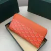 Exklusivt bästsäljande plånbok Ny 85% Factory Promotion Gouya New Fashion Zipper Wallet Made av äkta läder med stor kapacitet Universal Long Change Card Bag